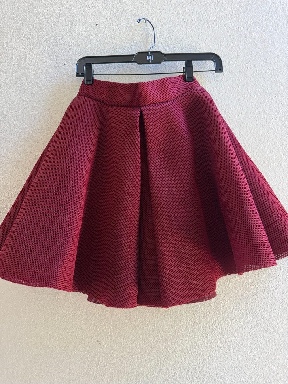 Flared Midi Skirt in Burgundy - Women